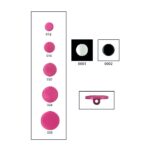 Botón poliéster pie plano